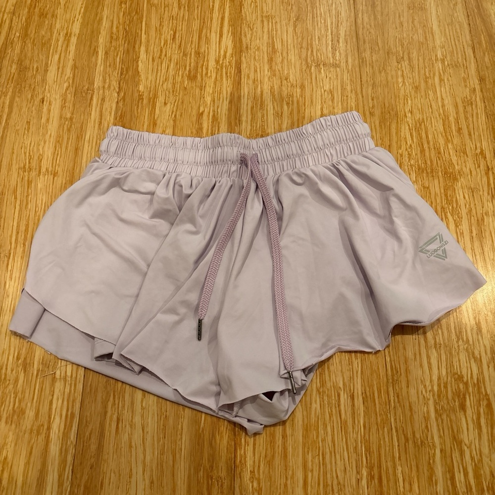 Luogongzi Women's Light Purple Athletic Shorts